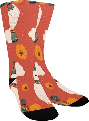 Winter Chick Flowers Hiking Socks - Toddler Boys & Girls Warm Thick Thermal Winter Crew Socks for School, Daily Wear & Outdoor Activities in Kuwait