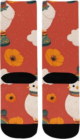 Winter Chick Flowers Hiking Socks - Toddler Boys & Girls Warm Thick Thermal Winter Crew Socks for School, Daily Wear & Outdoor Activities in Kuwait