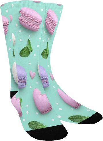 Macaron Heart Treat Art Hiking Socks - Toddler Boys & Girls Warm Thick Thermal Winter Crew Socks for School, Daily Wear & Outdoor Activities in Kuwait