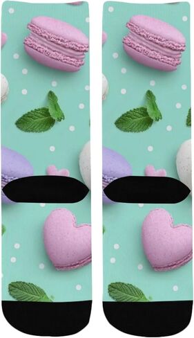Macaron Heart Treat Art Hiking Socks - Toddler Boys & Girls Warm Thick Thermal Winter Crew Socks for School, Daily Wear & Outdoor Activities in Kuwait