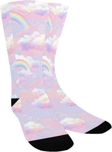 Soft Rainbow Vibe Hiking Socks - Toddler Boys & Girls Warm Thick Thermal Winter Crew Socks for School, Daily Wear & Outdoor Activities in Kuwait