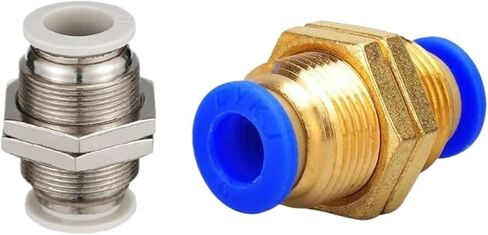 Pneumatic all-copper trachea quick-plug quick-through plate through connector PM4 6 8 10 12 partition through connector(PM10) in Saudi Arabia