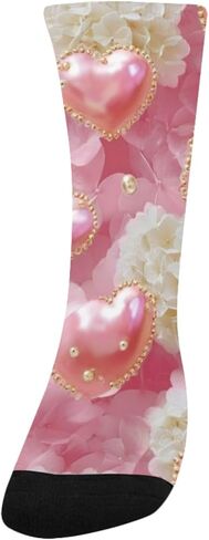 Romantic Lace Motif Pink Hiking Socks - Toddler Boys & Girls Warm Thick Thermal Winter Crew Socks for School, Daily Wear & Outdoor Activities in Kuwait