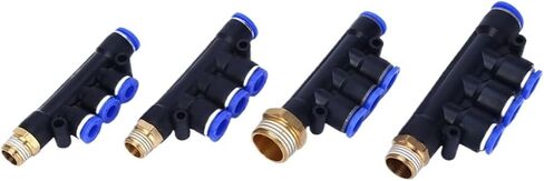 Pneumatic pipe quick plug connector PKB threaded five-way pneumatic connector PU trachea connector trachea hose connector(6-01) in Saudi Arabia