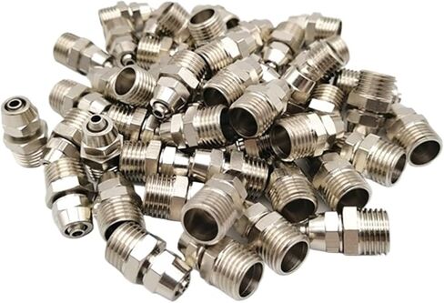 100PCS/Pack Pneumatic connector air tube Lock nut type fittings for 6mm 8mm 10mm pipe(For 6mm tube,3/8 inch) in Saudi Arabia