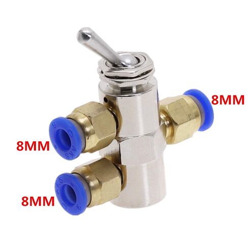 Air Valve, Exhaust Toggle Switch, 2 Position 5 Way Toggles Cylindrical Mechanical Pneumatic Valves Switchs Fiittings TAC2-4V in Saudi Arabia