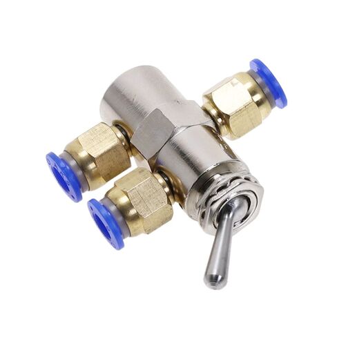 Air Valve, Exhaust Toggle Switch, 2 Position 5 Way Toggles Cylindrical Mechanical Pneumatic Valves Switchs Fiittings TAC2-4V in Saudi Arabia