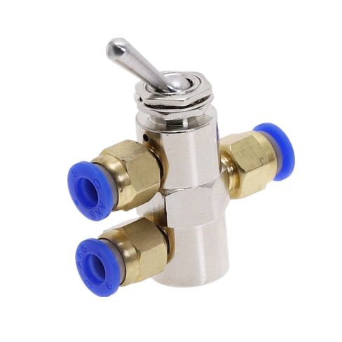 Air Valve, Exhaust Toggle Switch, 2 Position 5 Way Toggles Cylindrical Mechanical Pneumatic Valves Switchs Fiittings TAC2-4V in Saudi Arabia
