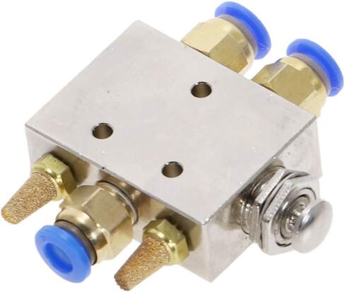 Air Valve, Toggle Switch, TAC2-41P 1/8"" Male Thread 2 Position 5 Way Metal Push Button Switchs Mechanical Pneumatic Exhaust Valves Fittings in Saudi Arabia