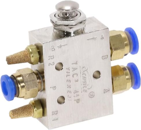 Air Valve, Toggle Switch, TAC2-41P 1/8"" Male Thread 2 Position 5 Way Metal Push Button Switchs Mechanical Pneumatic Exhaust Valves Fittings in Saudi Arabia