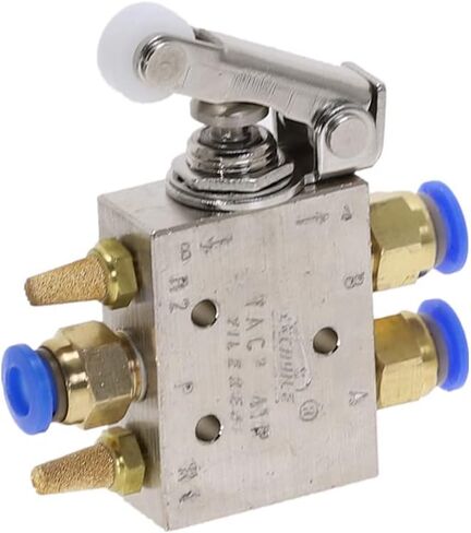 Air Valve, Pneumatic Toggle Switch, TAC2-41P Exhaust 2 Position 5 Way Roller Lever Mechanical Valves 1/8" Female Thread Fittings in Saudi Arabia