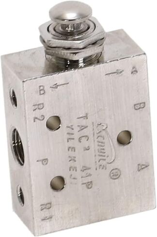Air Valve, Toggle Switch, TAC2-41P 1/8"" Male Thread 2 Position 5 Way Metal Push Button Switchs Mechanical Pneumatic Exhaust Valves Fittings in Saudi Arabia