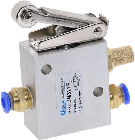Air Valve,Toggle Switch, 1 Piece Pneumatic Switchs JM322R 2 Position 3 Way Female Thread 1/4"" 12mm Roller Lever Mechanical Valves in Saudi Arabia