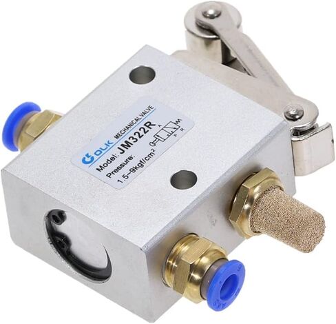 Air Valve,Toggle Switch, 1 Piece Pneumatic Switchs JM322R 2 Position 3 Way Female Thread 1/4"" 12mm Roller Lever Mechanical Valves in Saudi Arabia
