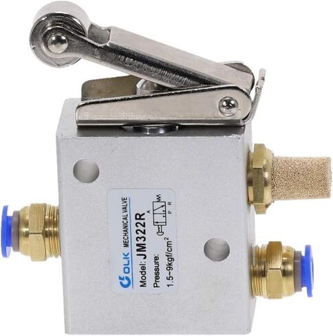 Air Valve,Toggle Switch, 1 Piece Pneumatic Switchs JM322R 2 Position 3 Way Female Thread 1/4"" 12mm Roller Lever Mechanical Valves in Saudi Arabia