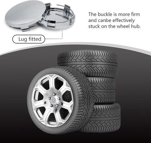 4 PCS Car Wheel Hub Center Cap, 2.36 Inches Outer Diameter 2.2 Inches Inner Diameter Car Wheel Hub Cover, Curved Snap-in Wheel Hub Decorative Cover, Universal for Most Cars (Black) in Saudi Arabia