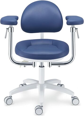 U-Series ملمس جلدي وسادة جلدية مجهر الأسنان كرسي الطبيب مع مسند ذراع دوار ارتفاع قابل للتعديل رفع كرسي طبيب الأسنان البراز PLST-094 in Kuwait