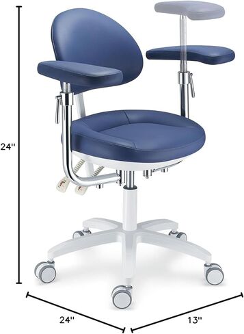 U-Series ملمس جلدي وسادة جلدية مجهر الأسنان كرسي الطبيب مع مسند ذراع دوار ارتفاع قابل للتعديل رفع كرسي طبيب الأسنان البراز PLST-094 in Kuwait