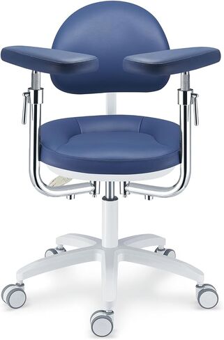 U-Series ملمس جلدي وسادة جلدية مجهر الأسنان كرسي الطبيب مع مسند ذراع دوار ارتفاع قابل للتعديل رفع كرسي طبيب الأسنان البراز PLST-094 in Kuwait