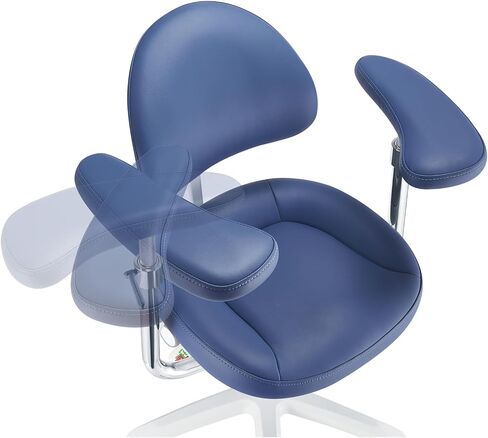 U-Series ملمس جلدي وسادة جلدية مجهر الأسنان كرسي الطبيب مع مسند ذراع دوار ارتفاع قابل للتعديل رفع كرسي طبيب الأسنان البراز PLST-094 in Kuwait