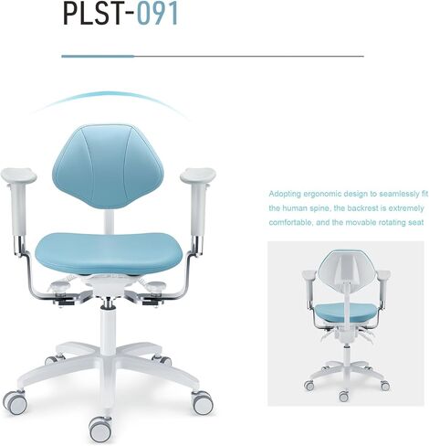 تصميم مريح المجهر كرسي طبيب الأسنان قابل للتعديل مسند الظهر الطبيب البراز رفع كرسي U-سلسلة الجلد يشعر الجلود PLST-091 in Kuwait