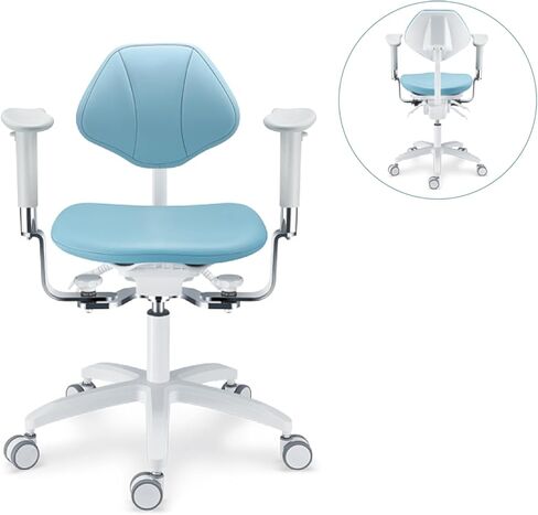 تصميم مريح المجهر كرسي طبيب الأسنان قابل للتعديل مسند الظهر الطبيب البراز رفع كرسي U-سلسلة الجلد يشعر الجلود PLST-091 in Kuwait