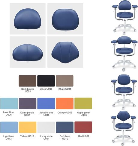 تصميم مريح مجهر كرسي الطبيب ارتفاع مقعد قابل للتعديل البراز رفع كرسي طبيب الأسنان قطب U-سلسلة الجلد يشعر الجلد PLST-097 in Kuwait