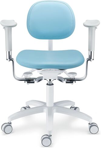 كرسي الطبيب مجهر الأسنان مع مسند ذراع قابل للتعديل تصميم مريح طبيب الأسنان البراز U-سلسلة الجلد يشعر الجلد PLST-092 in Kuwait