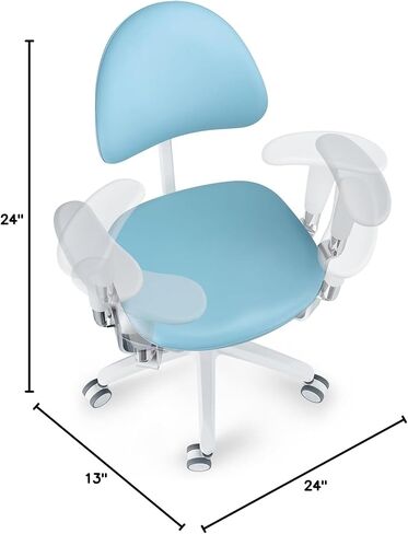 كرسي الطبيب المجهر متعدد الوظائف طبيب البراز مع مسند ذراع قابل للتعديل U-سلسلة الجلد يشعر الجلود رفع كرسي PLST-093 in Kuwait