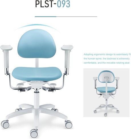 كرسي الطبيب المجهر متعدد الوظائف طبيب البراز مع مسند ذراع قابل للتعديل U-سلسلة الجلد يشعر الجلود رفع كرسي PLST-093 in Kuwait