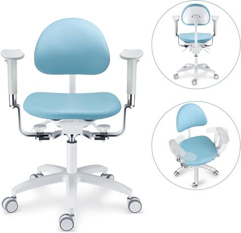 كرسي الطبيب المجهر متعدد الوظائف طبيب البراز مع مسند ذراع قابل للتعديل U-سلسلة الجلد يشعر الجلود رفع كرسي PLST-093 in Kuwait