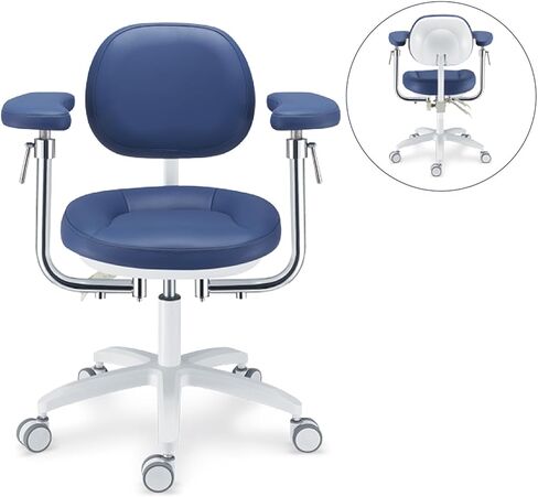 كرسي طبيب مجهر بتصميم مريح، ارتفاع قابل للتعديل، كرسي رفع من سلسلة U، مقعد جلدي لطبيب الأسنان مع عجلة عالمية صامتة PLST-095 ﻿ in Kuwait