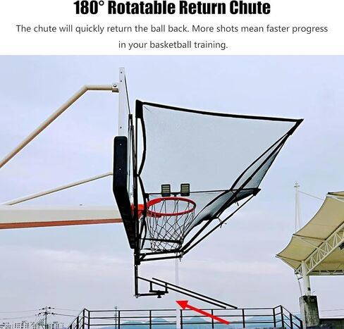 Basketball Hoop Returner Return Attachment Rotating Rebounder Net Hanging Easy Fold Shooting Device for Goal Free-Throw Practice in Saudi Arabia