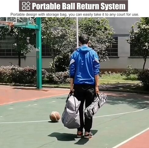 Basketballtrainer Basketball Shot Returner Rebounder Net Return Adjustment Ball Attachment Portable Trainer Indoor Outdoor Hoop Use in Saudi Arabia