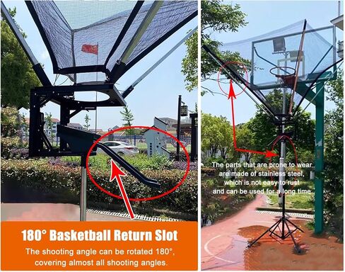 Wall Mounted Basketball Hoop Rebounder Shot Returner Metal Net for Return Attachment Floor Standing Pass Back T in Saudi Arabia