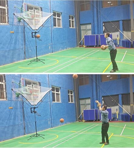 Wall Mounted Basketball Hoop Rebounder Shot Returner Metal Net for Return Attachment Floor Standing Pass Back T in Saudi Arabia