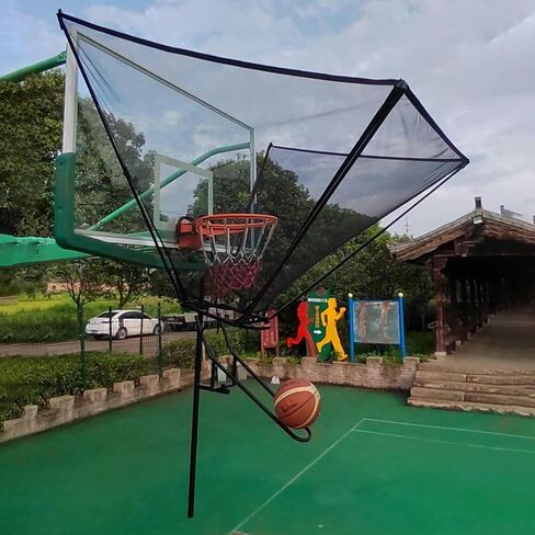 Basketball Hoop Returner Return Attachment Rebounder Metal with Rotation Slot Gym Net for Home School Playground Outdoor Court Shooting T in Saudi Arabia