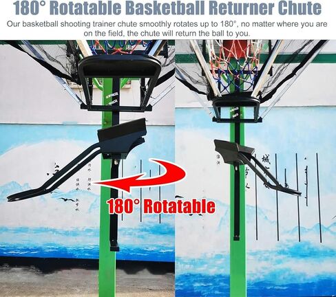 Basketball Hoop Returner Shot Return Apparatus Rotatable Shooting Trainer Rebounder Black Driveway Attac in Saudi Arabia