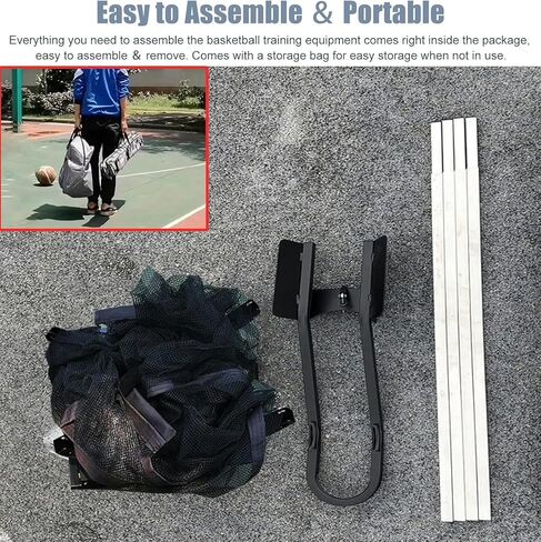 Basketball Hoop Returner Shot Return Apparatus Rotatable Shooting Trainer Rebounder Black Driveway Attac in Saudi Arabia