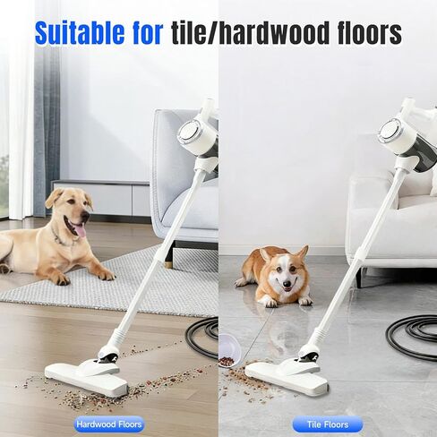 مكنسة كهربائية بكابل طاقة طويل للغاية بطول 33 قدمًا، مكنسة كهربائية محمولة بقوة 600 وات وخفيفة الوزن 2 في 1، كوب غبار سعة 1.5 لتر، فلتر HEPA قابل للغسل، مكنسة كهربائية سلكية للأرضيات الصلبة والبلاط in Kuwait