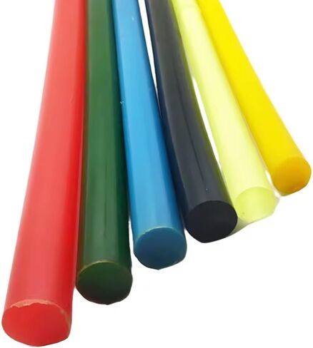 Vibration damping bar, 75A Hardness Solid PU Round Bar - Color Polyurethane Elastic Rubber Spring Bar, 1PC(40x500mm) in Kuwait