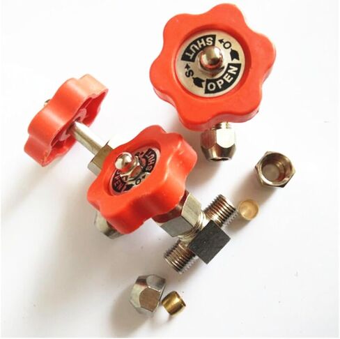 1 Pcs 6mm 8mm 10mm 12mm Orifice Orange Plastic Handle Metal High Pressure Durable Pipe Type Globe Valve(8mm) in Saudi Arabia