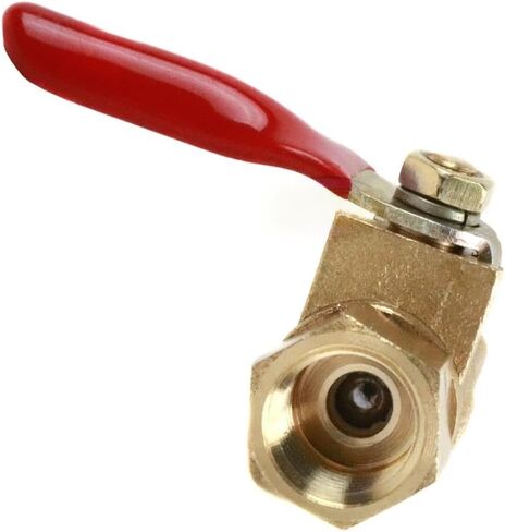 BV-02-FF-5Pk Compressors Brass Ball Valve - for Water Air Fluid Piping System Part - Moisture Air Tank Drain Shut Off Valve - 5 Pack 1/4" FNPT 200 PSI 2-3/8" Long When Open 1-5/8" Long When Close in Saudi Arabia