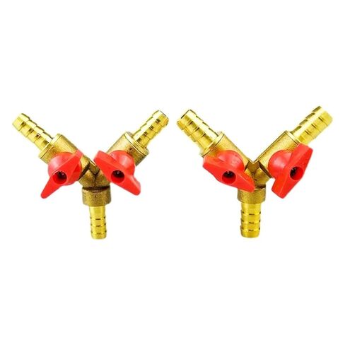 1 Pcs 8mm 10mm Hoses Barb Y Type Triple 3 Way Brass Globe Valve Pipe Fittings Connection Adapter(8mm OD) in Saudi Arabia