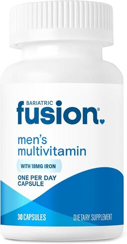 Bariatric Fusion One Per Day Bariatric Multivitamin with Iron for Men | with Prostate and Heart Support Vitamins* | Gastric Bypass and Sleeve Gastrectomy | 30 Capsules | 1 Month Supply in Kuwait