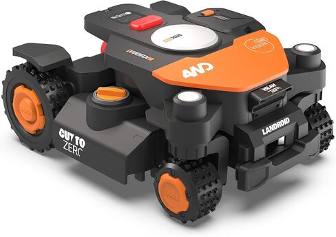 Worx Landroid Vision Cloud 4WD Robot Lawn Mower، بدون جزازة روبوت سلكية محيطية لـ 1/2 فدان، تجنب عقبات الذكاء الاصطناعي + الملاحة السحابية RTK، منحدر 84%، رسم الخرائط التلقائي، التحكم في التطبيق، القطع إلى الصفر، WR342 in Kuwait