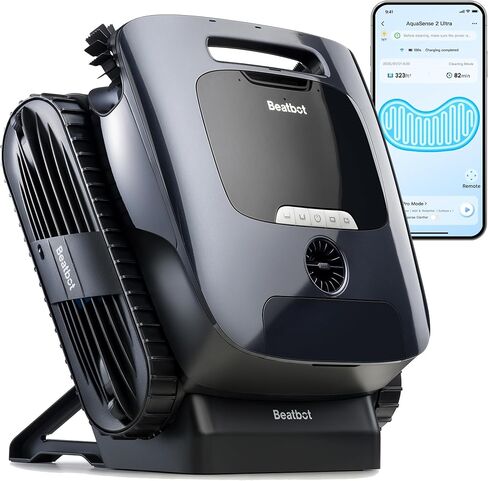Beatbot AquaSense 2 Ultra Cordless Robotic Pool Cleaner for Complex Pools, Mapping with AI Camera, 5-in-1 Cleaning, Smart Surface Parking, Skimmer with APP Control, Water Clarification – Abyssal Blue in Saudi Arabia