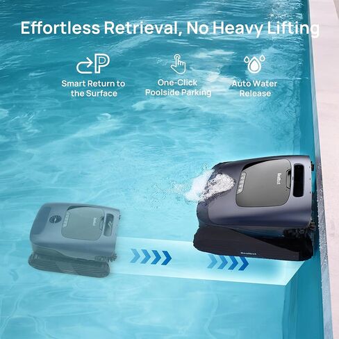 Beatbot AquaSense 2 Ultra Cordless Robotic Pool Cleaner for Complex Pools, Mapping with AI Camera, 5-in-1 Cleaning, Smart Surface Parking, Skimmer with APP Control, Water Clarification – Abyssal Blue in Saudi Arabia