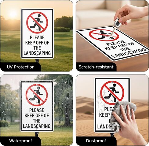 Please Keep Off Of The Landscaping Sign with Stakes 2 Pack Rust Free Aluminum Signage 12 × 8 Inches Keep Off Landscaping Signs for Yard Lawn Garden Outdoor in Saudi Arabia