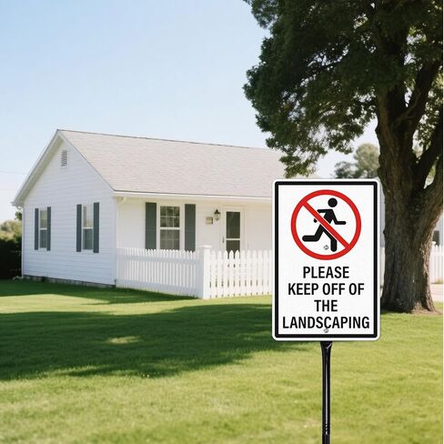 Please Keep Off Of The Landscaping Sign with Stakes 2 Pack Rust Free Aluminum Signage 12 × 8 Inches Keep Off Landscaping Signs for Yard Lawn Garden Outdoor in Saudi Arabia
